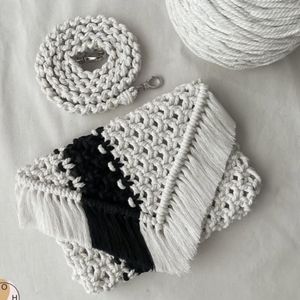 کیف مکرومه زنانه دورنگ مدل هلما
