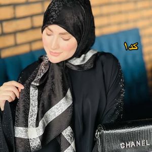 روسری ابریشم ترک حاشیه نقره ای
