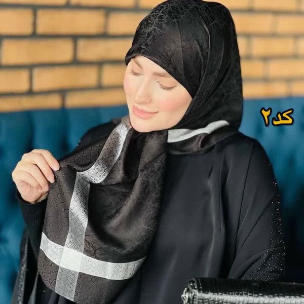 روسری ابریشم ترک حاشیه نقره ای