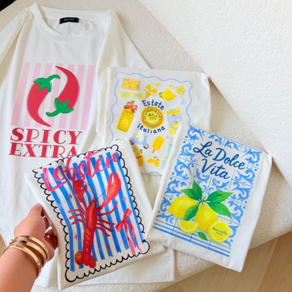 تیشرت باکسی چاپی سامر summer زنانه