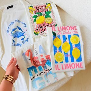 خرید اینترنتی تیشرت باکسی چاپی سامر summer زنانه