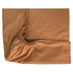 خرید اینترنتی قیمت ملحفه کش دار 120 ساده آدلانتهADL نسکافه ای مناسب تخت یک و نیم نفره