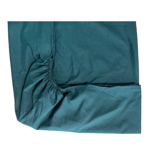 ملحفه کش دار 120 ساده آدلانتهADL سبز تیره مناسب تخت یک و نیم نفره