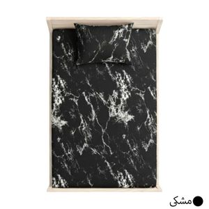 خرید اینترنتی قیمت روتختی عرض 120 پسرانه آدلانتهADL طرح ماربل مشکی ارتفاع 25 سانتی متر