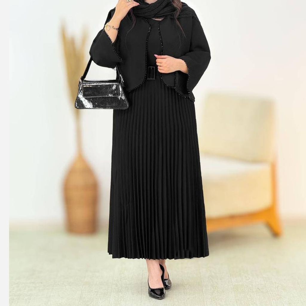 خرید اینترنتی قیمت کت و سارافون مشکی زنانه پلیسه درجه 1