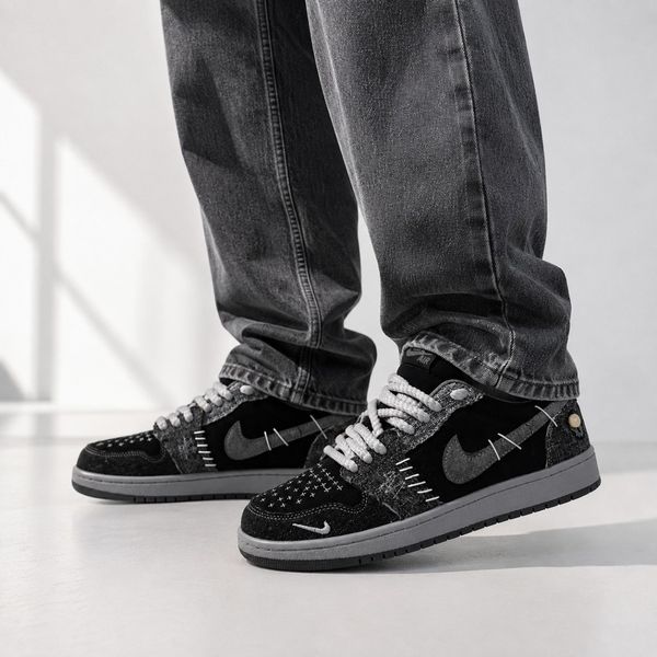 کتانی ترند و پرطرفدار نایک جردن وودوو طرح جین Nike Jordan Voodoo