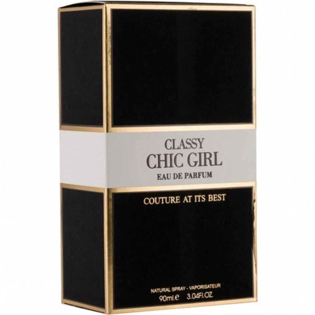 قیمت ارزان ادکلن کلاسیک چیک گرل فراگرنس با رایحه گودگرل مشکی 100 میلCLASSY CHIC GIRL