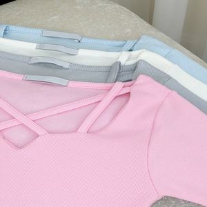 خرید اینترنتی قیمت کراپ یقه ضربدری ترند زنانه | تاتاتا