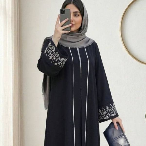 مانتو بلند زنانه گلدوزی مدل شهدخت