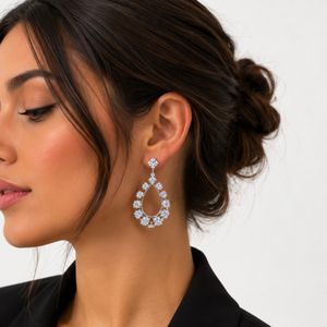 قیمت ارزان گوشواره مجلسی نگین وارداتی