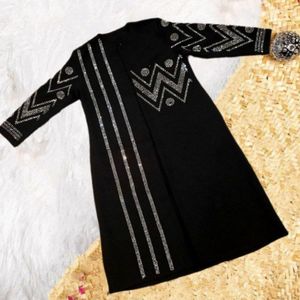 مانتو بلند زنانه مجلسی قواره بزرگ