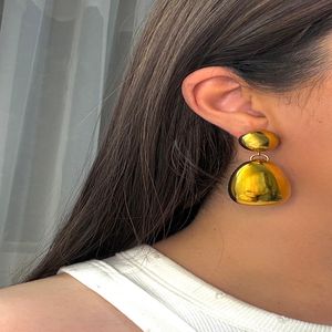 گوشواره استیل طلایی