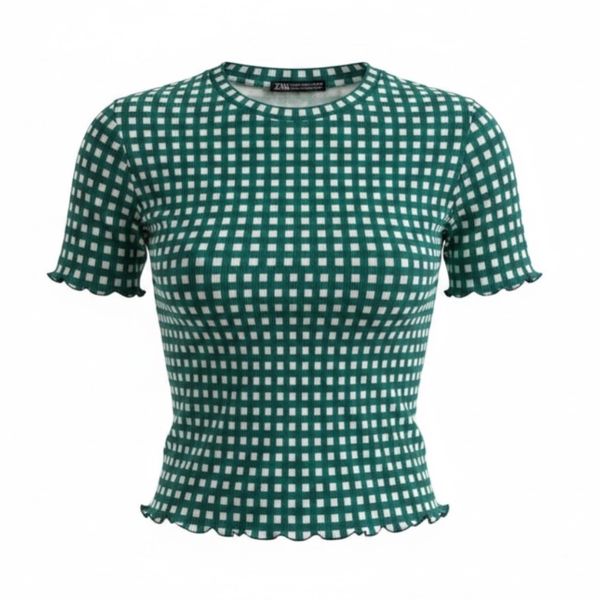 تیشرت کراپ زنانه zara