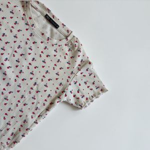 کراپ تیشرت زنانه zara
