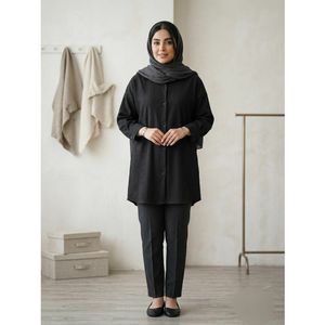 قیمت ارزان شومیز مشکی فری سایز از سایز 40 تا 50