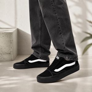 فروش اینترنتی کتانی پرطرفدار ونس اولد اسکول مشکی خط سفید Vans Old Skool