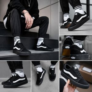 قیمت ارزان کتانی پرطرفدار ونس اولد اسکول مشکی خط سفید Vans Old Skool