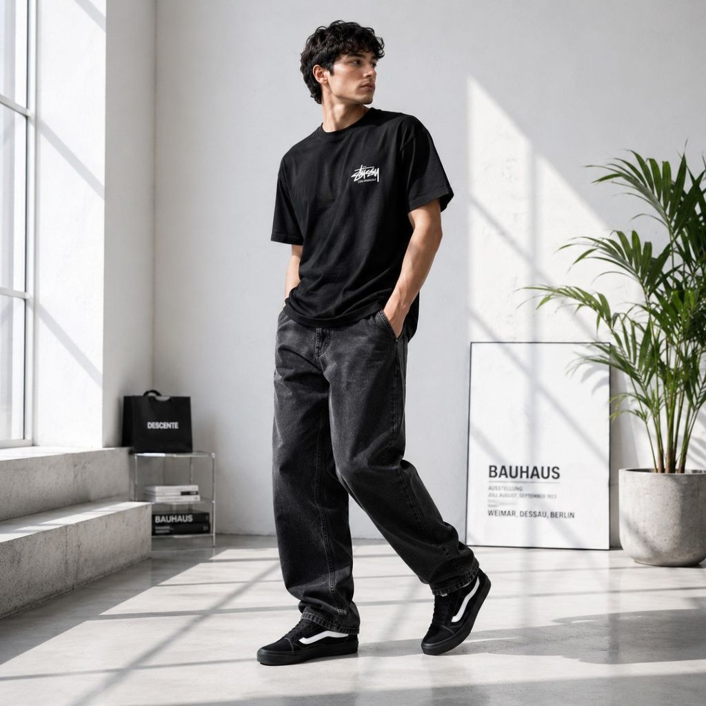 فروش اینترنتی کتانی پرطرفدار ونس اولد اسکول مشکی خط سفید Vans Old Skool