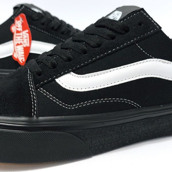 کتانی پرطرفدار ونس اولد اسکول مشکی خط سفید Vans Old Skool