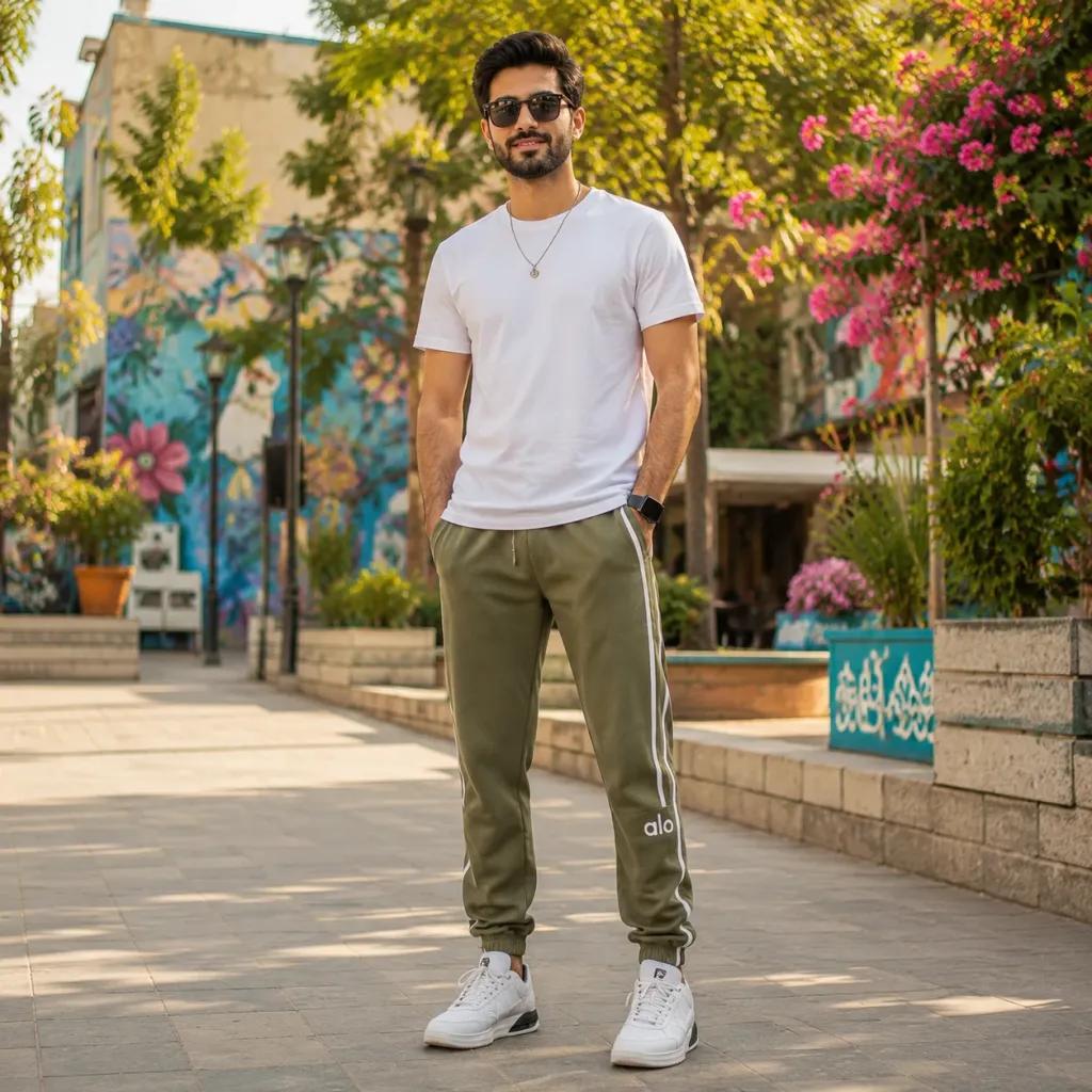 خرید اینترنتی قیمت شلوار بنگال دمپا کش مردانه مدل aloسبز