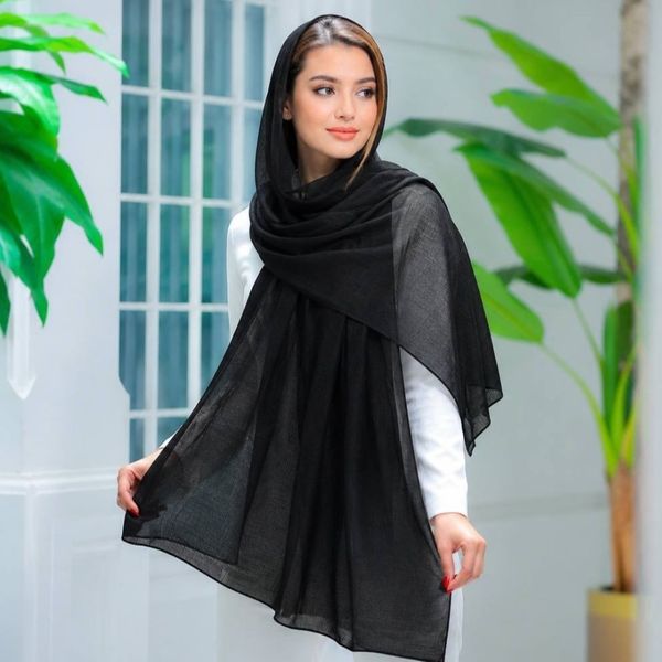 شال نخی درختی مشکی
