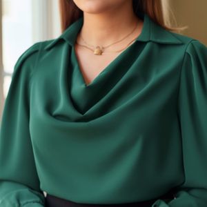 شومیز یقه شل راش