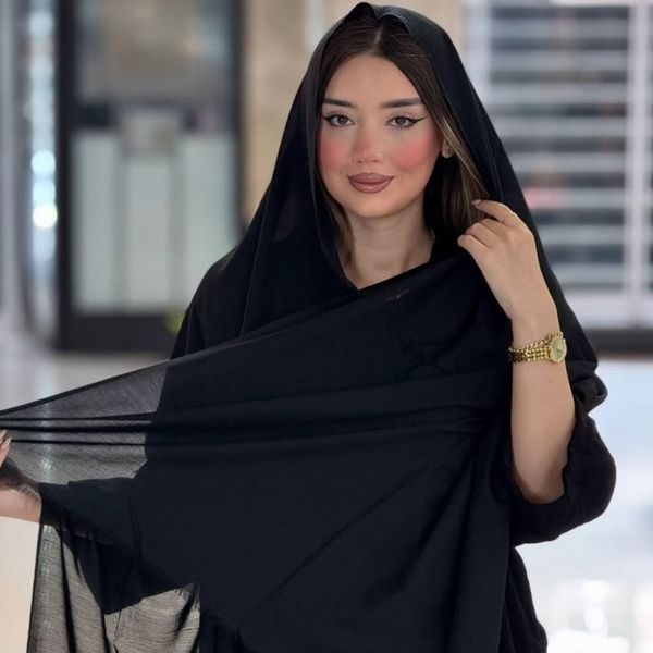 شال مشکی سوپر نخ لب ترک قواره 190×80