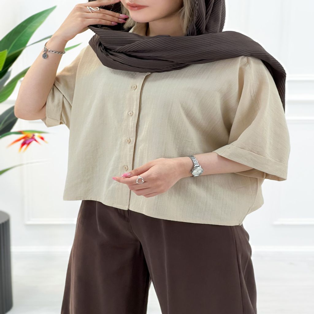 خرید اینترنتی قیمت شومیز کوتاه زنانه رستا | تاتاتا