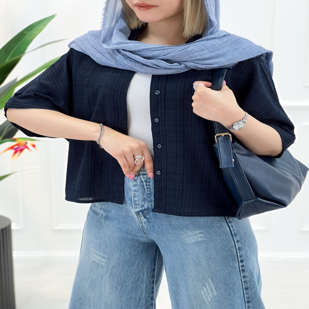 خرید اینترنتی قیمت شومیز کوتاه زنانه رستا | تاتاتا