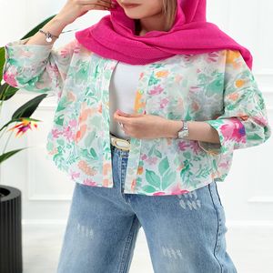 شومیز مانتویی گل دار آیسانا | تاتاتا