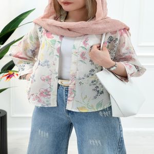 خرید اینترنتی قیمت شومیز مانتویی گل دار آیسانا | تاتاتا