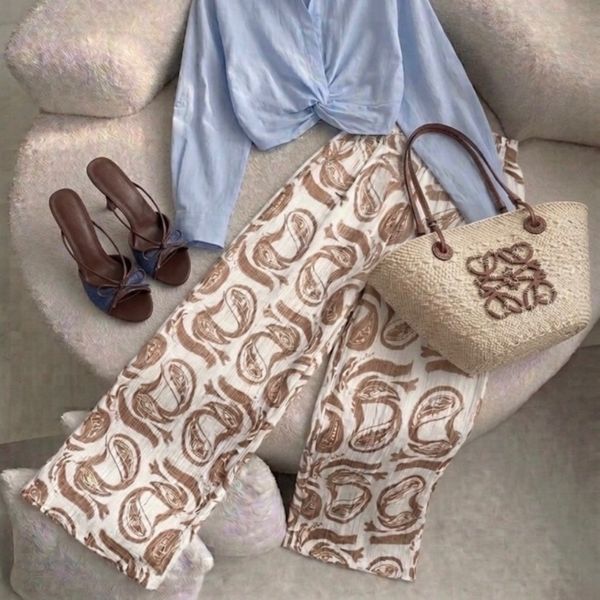 شلوار طرح دار سوفیا نیم بگ