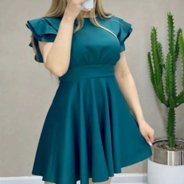 پیراهن مجلسی استین چین دار زنانه
