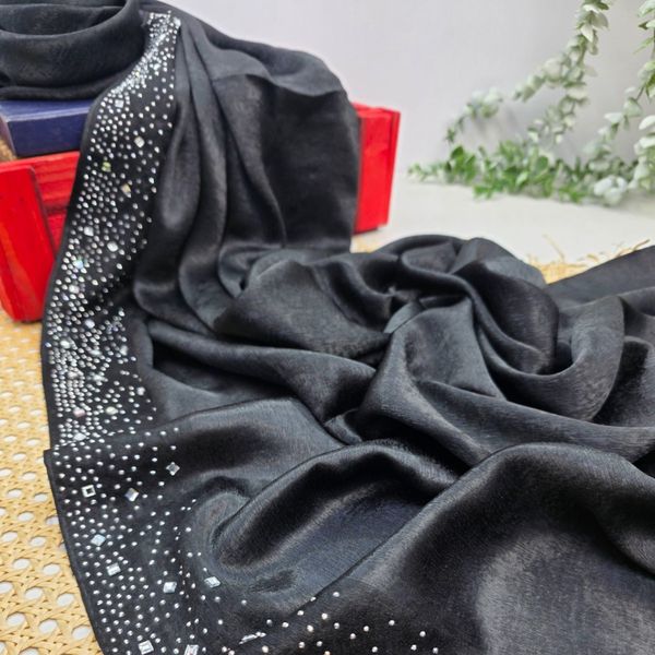شال مشکی کوپرا نگین ارتشی قواره 70 ×190