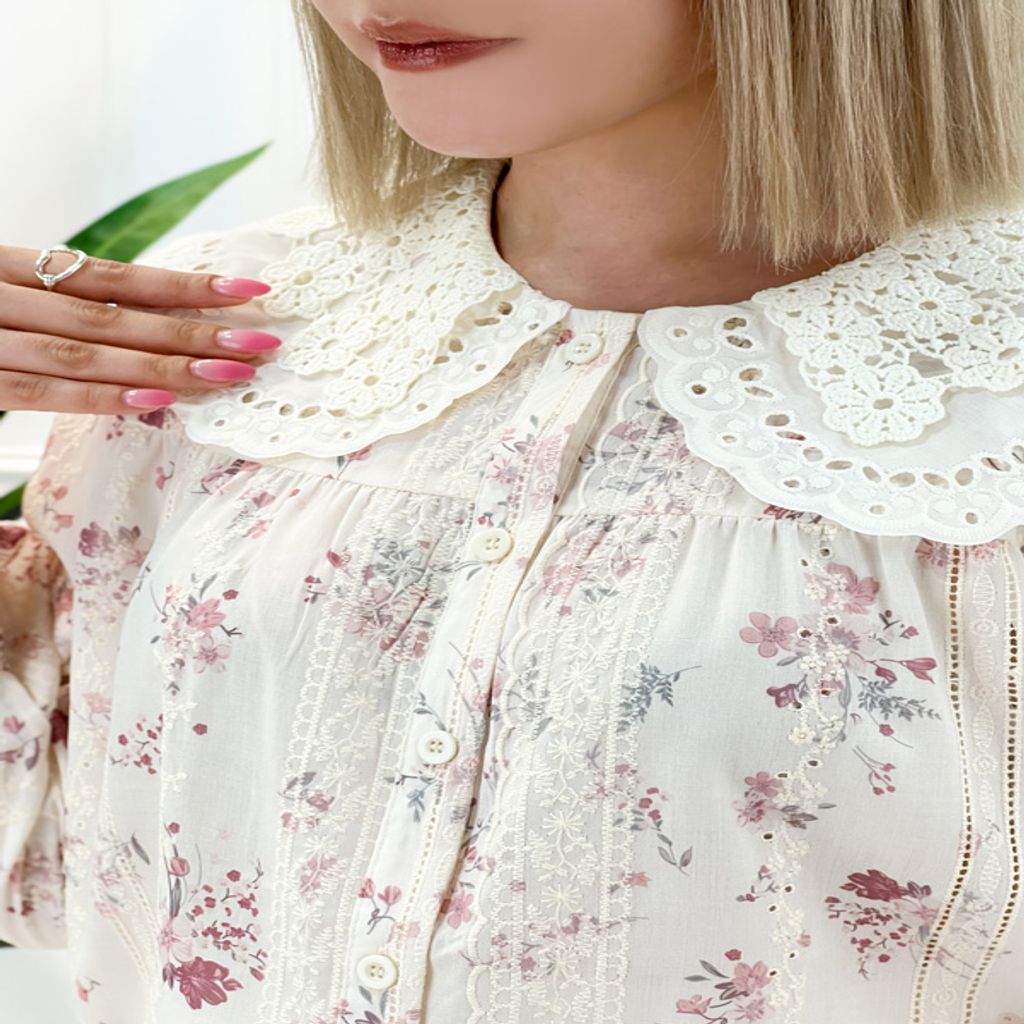خرید اینترنتی قیمت شومیز یقه دلبری پرنیان زنانه | تاتاتا