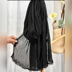 شال مشکی دوردانتل برشکا