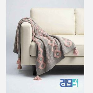 شال مبل رومبلی دل لیلیوم طوسی صورتی