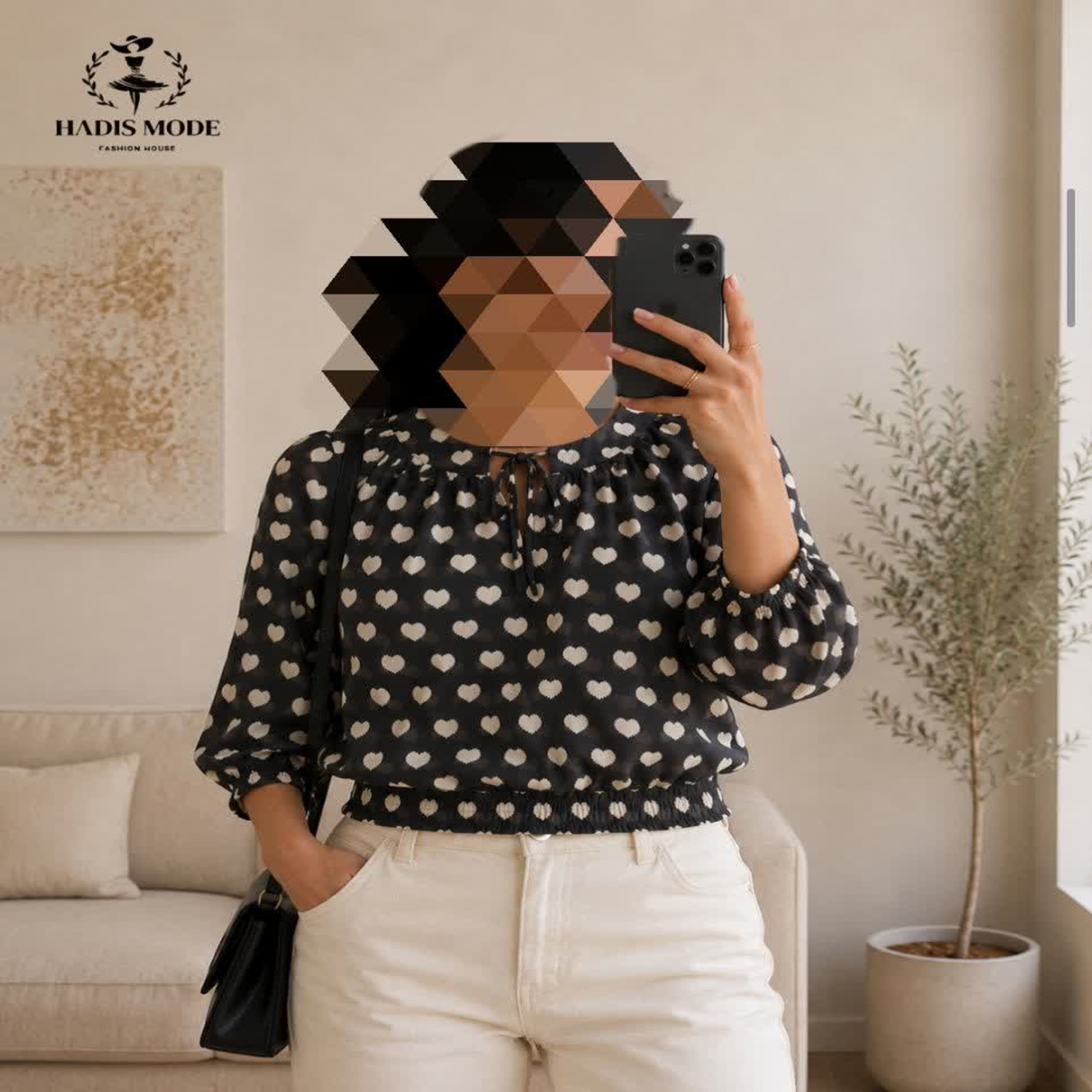 خرید اینترنتی قیمت شومیز حریر مجلسی دخترانه زنانه طرح قلب وارداتی برند TU