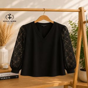 شومیز زنانه مجلسی آستین گیپور