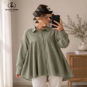 خرید اینترنتی قیمت شومیز مانتویی زنانه دخترانه کلوش سبز وارداتی برندMOMENT