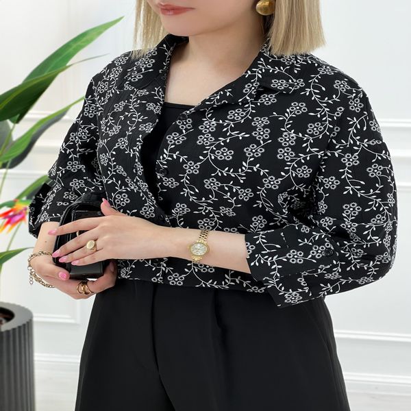 شومیز مانتویی گلدار بنوشا زنانه | تاتاتا