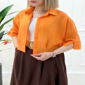 خرید اینترنتی قیمت کراپ شومیز جلو دکمه فریماه | تاتاتا