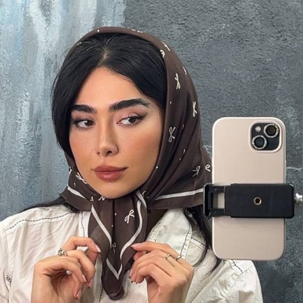 مینی اسکارف نخی موکا