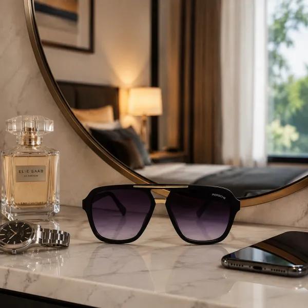 عینک آفتابی مردانه فریم کائوچو Porsche Design