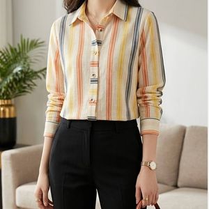 خرید اینترنتی قیمت شومیز مانتویی لینن مدل ژینا خط نقره ای