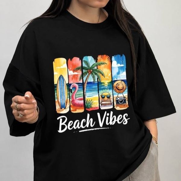 تیشرت باکسی beach vibes
