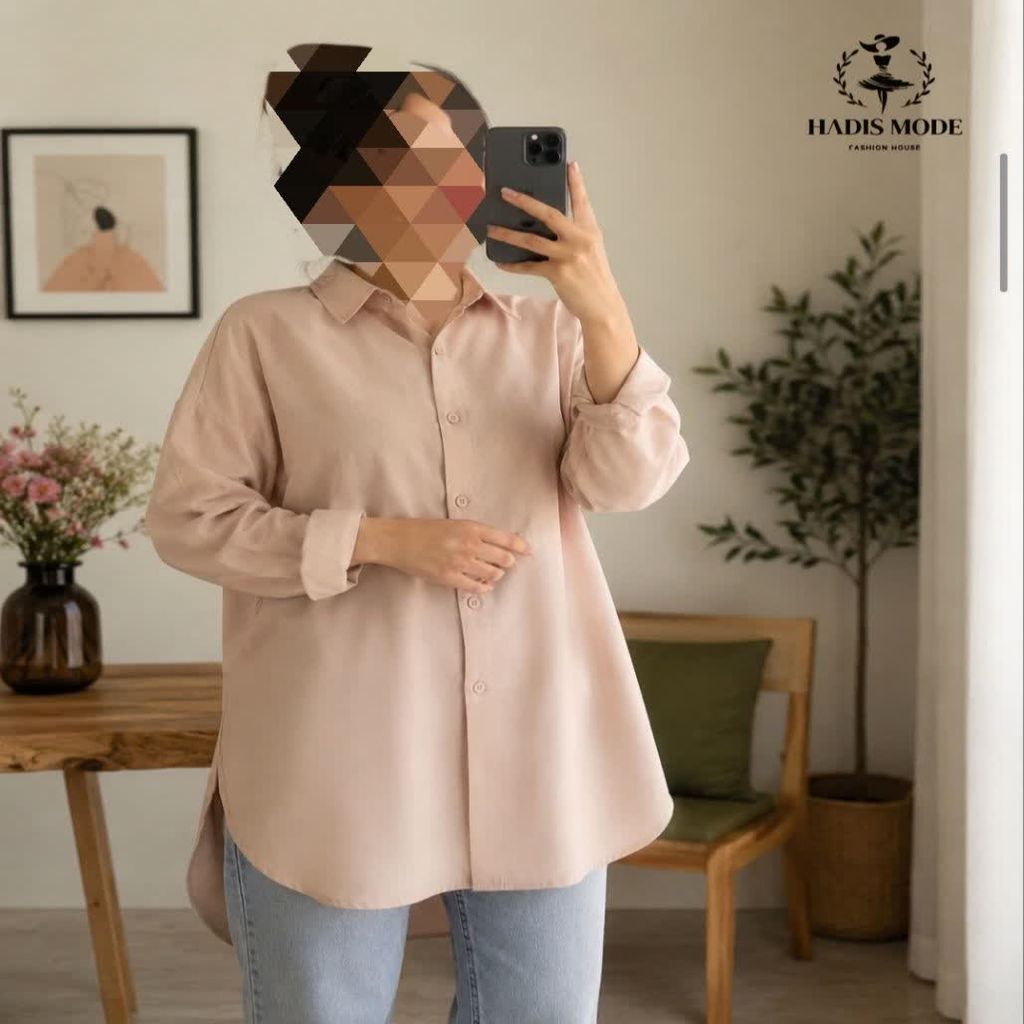 خرید اینترنتی قیمت شومیز مانتویی زنانه دخترانه کرمی نخی وارداتی برند LALUNE