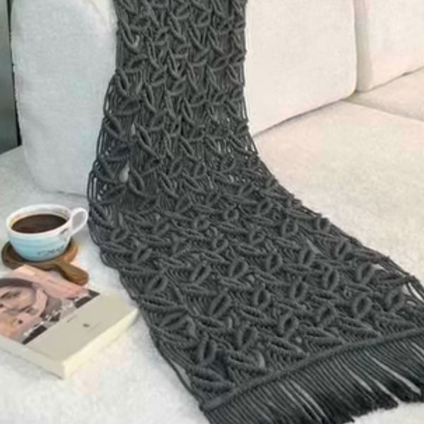 شال مبل جوانه مکرومه