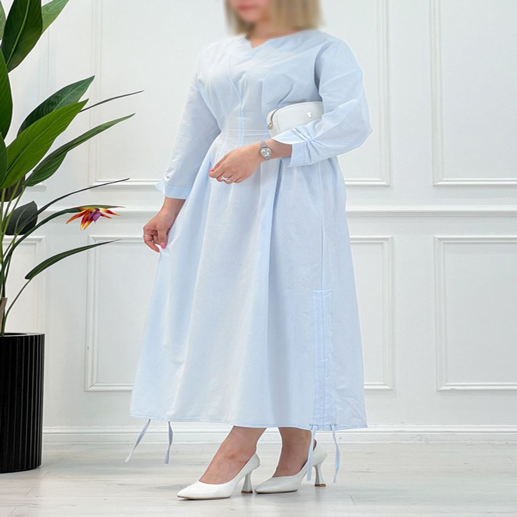 خرید اینترنتی قیمت پیراهن بلند رسمی پیله دار زنانه | تاتاتا