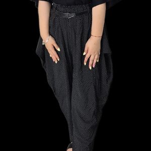 شلوار خالدار نخی